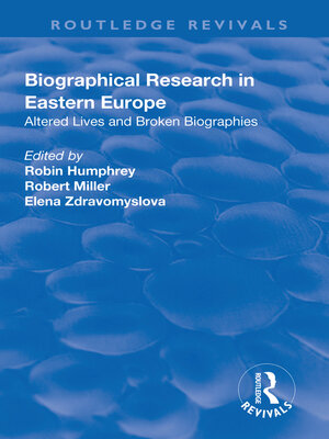 cover image of Biographical Research in Eastern Europe